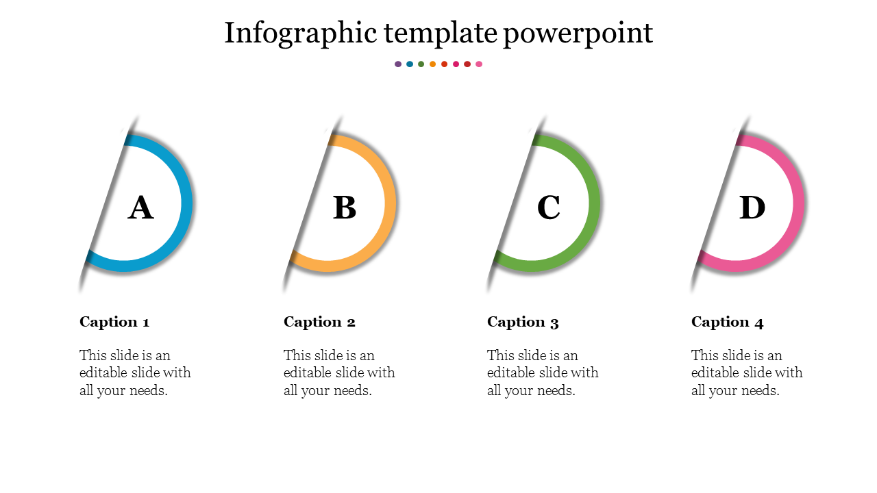 Free - Amazing Infographic Template PowerPoint With Four Nodes